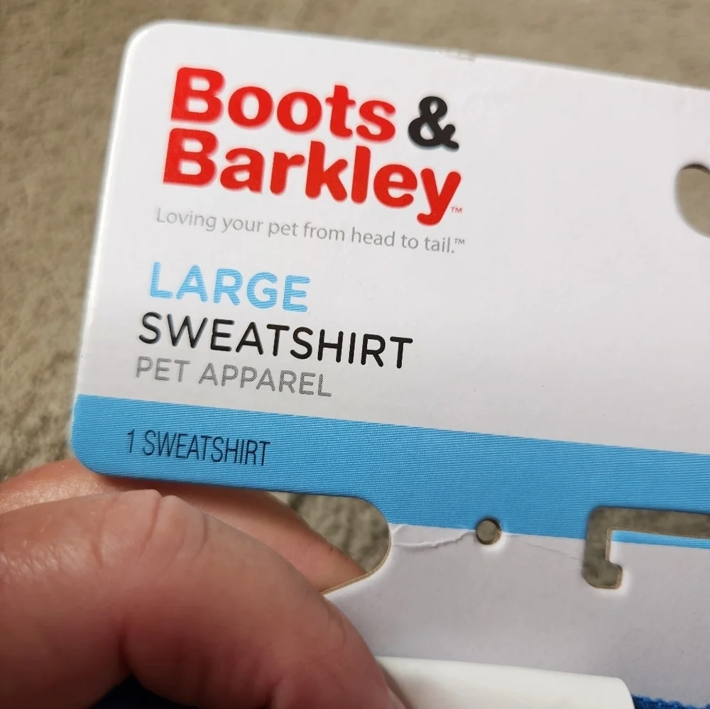Blue Hydrant Inspector Dog Sweatshirt - L- Boots & Barkley